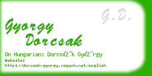 gyorgy dorcsak business card